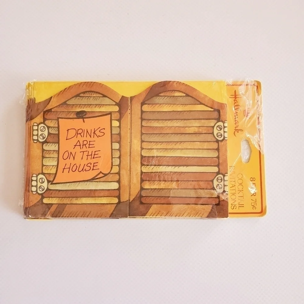 Hallmark Saloon Door Cocktail Party Invitations NIP Vintage